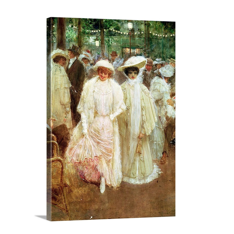 The Gardens Of Paris Or The Beauties Of The Night 1905 Wall Art - Canvas - Gallery Wrap