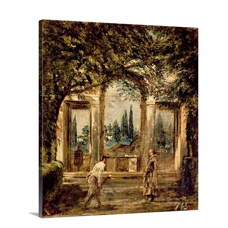 The Gardens Of The Villa Medici In Rome C 1650 51 Wall Art - Canvas - Gallery Wrap