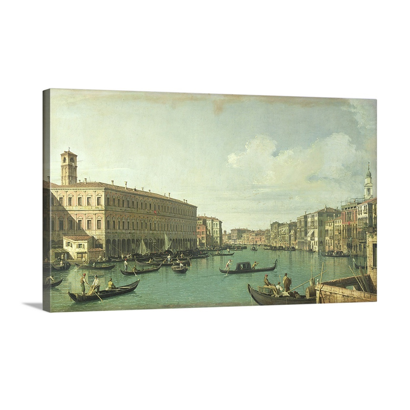 The Grand Canal From The Rialto Bridge Wall Art - Canvas - Gallery Wrap