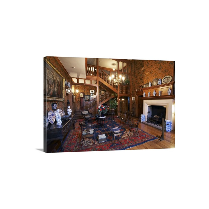 The Great Hall Inside Olveston Historic House New Zealand Wall Art - Canvas - Gallery Wrap
