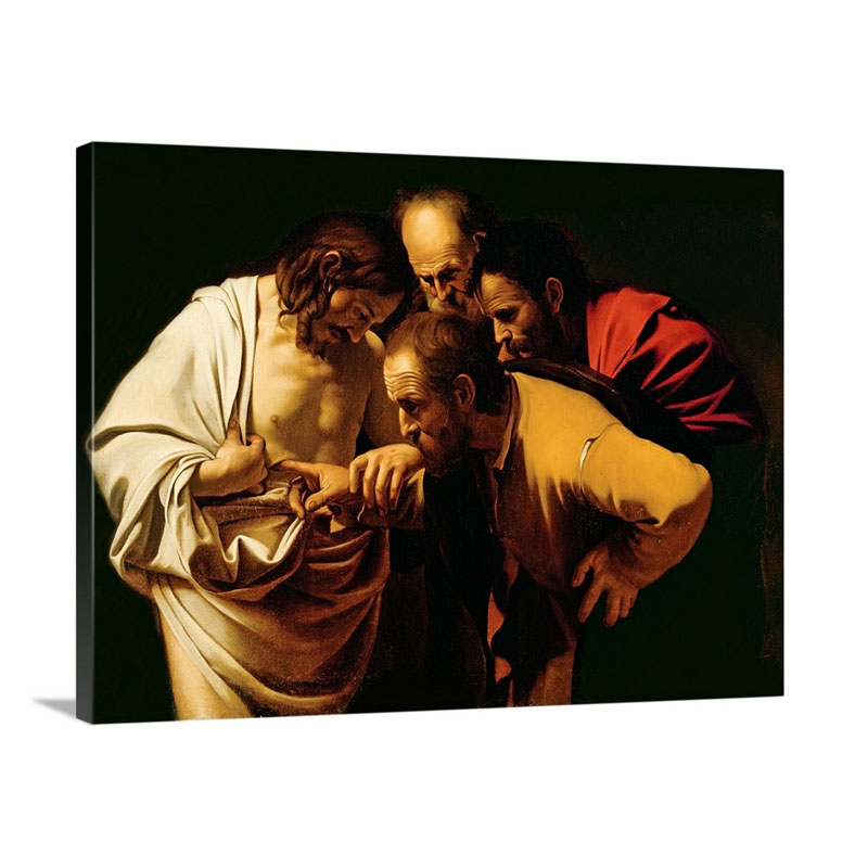 The Incredulity Of St Thomas 1602 03 Wall Art - Canvas - Gallery Wrap