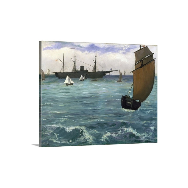 The Kearsarge At Boulogne By Edouard Manet Wall Art - Canvas - Gallery Wrap