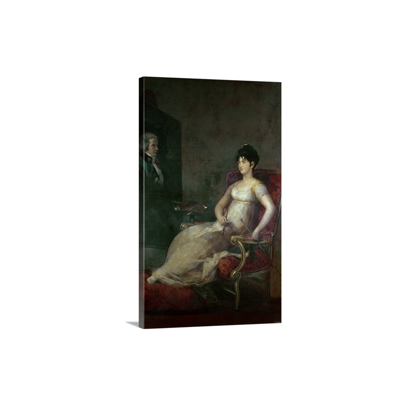 The Marquesa De Villafranca Painting Her Husband 1804 Wall Art - Canvas - Gallery Wrap