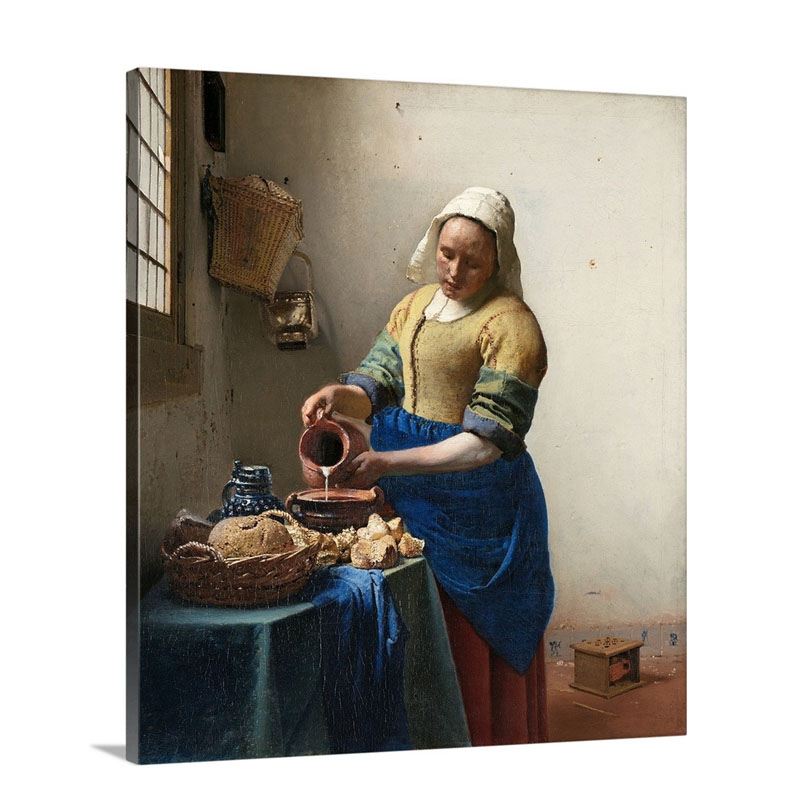 The Milkmaid By Jan Vermeer Wall Art - Canvas - Gallery Wrap