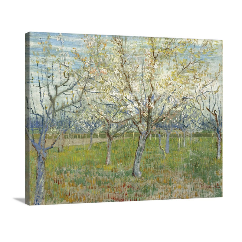 The Pink Orchard By Vincent Van Gogh Wall Art - Canvas - Gallery Wrap