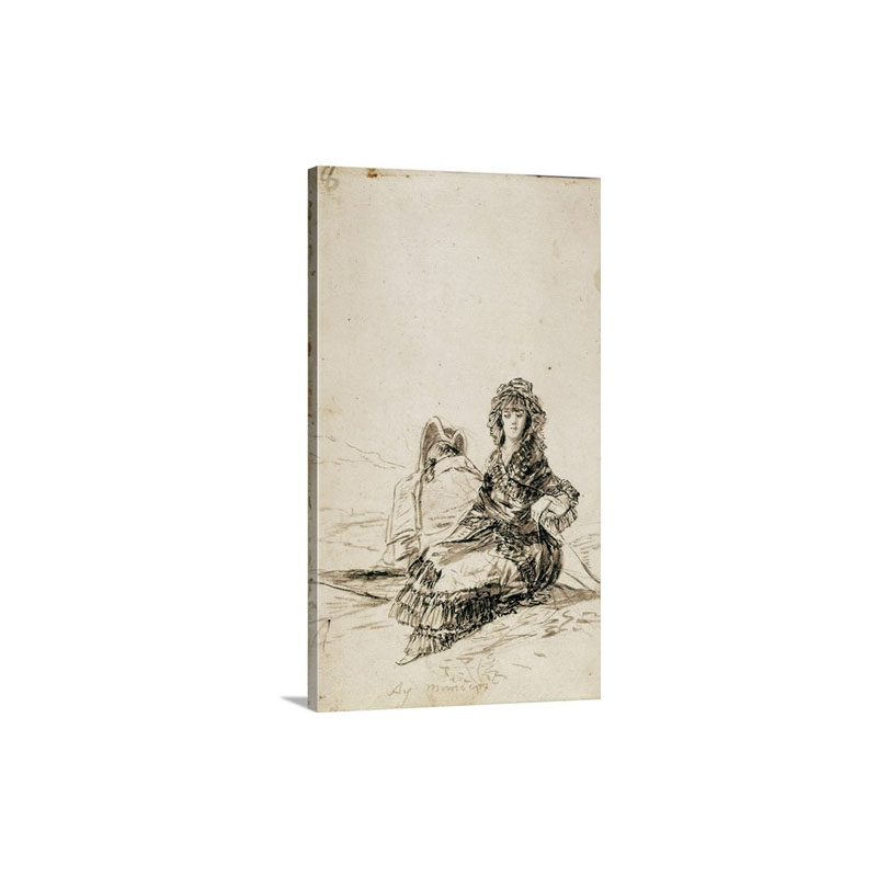 The Soldier And The Lady C 1790 1828 Wall Art - Canvas - Gallery Wrap