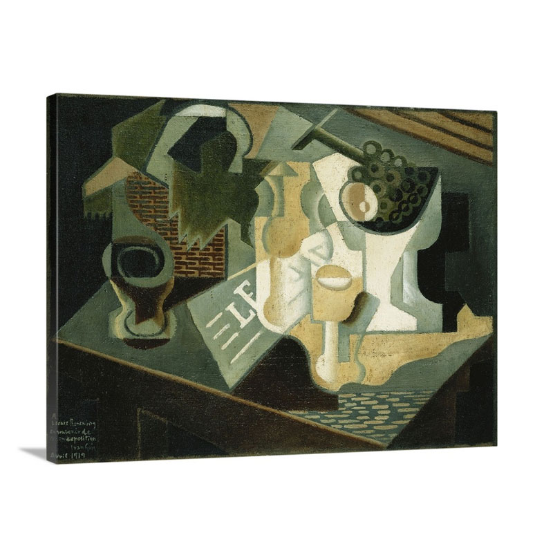 The Table In Front Of The Building La Table Devant Le Battiment 1919 Wall Art - Canvas - Gallery Wrap