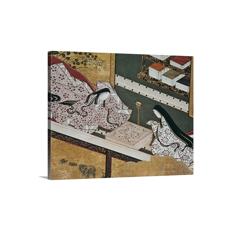 The Tale Of Genji By Murasaki Sikibu Drawing From Momoyama Period Wall Art - Canvas - Gallery Wrap