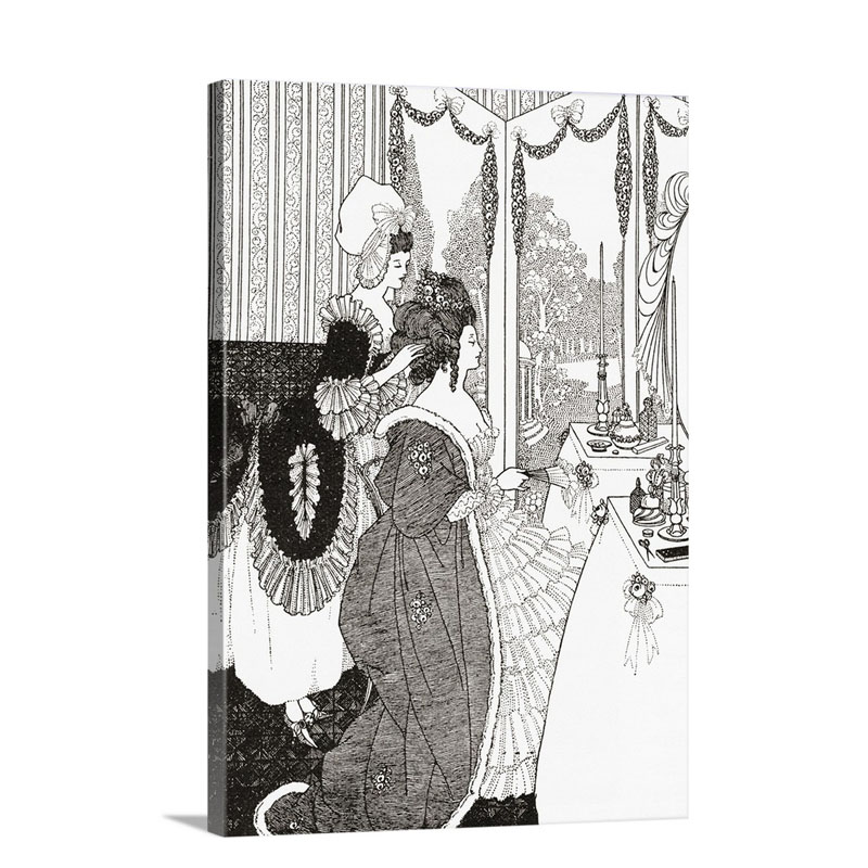 The Toilet After Aubrey Beardsley Wall Art - Canvas - Gallery Wrap