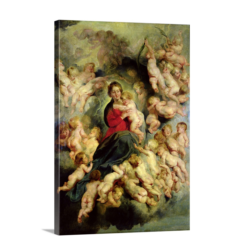 The Virgin And Child Surrounded By The Holy Innocents Wall Art - Canvas - Gallery Wrap