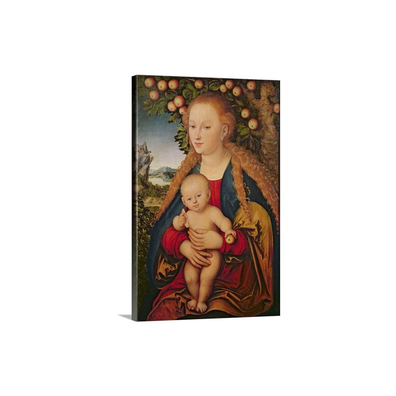 The Virgin And Child Under An Apple Tree 1520 26 Wall Art - Canvas - Gallery Wrap