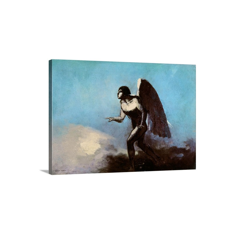 The Winged Man Or Fallen Angel Before 1880 Wall Art - Canvas - Gallery Wrap