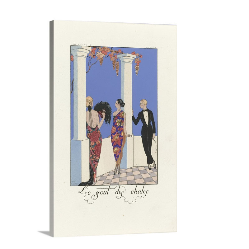 The fashion For Shawls From The Series Falbalas And Fanfreluches 1922 Wall Art - Canvas - Gallery Wrap