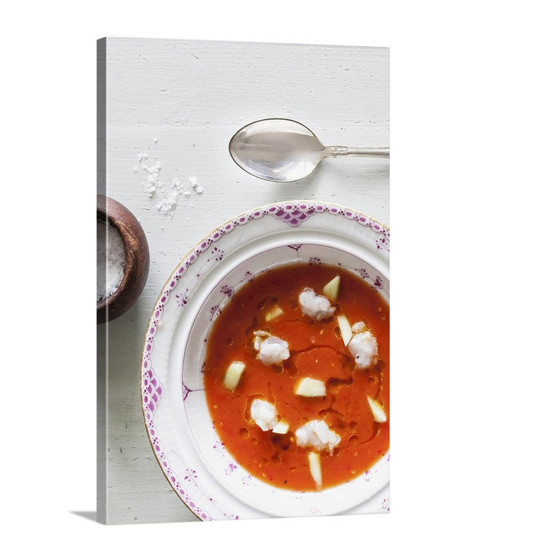 Tomato Gazpacho With Langoustine And Olive Oil Wall Art - Canvas - Gallery Wrap