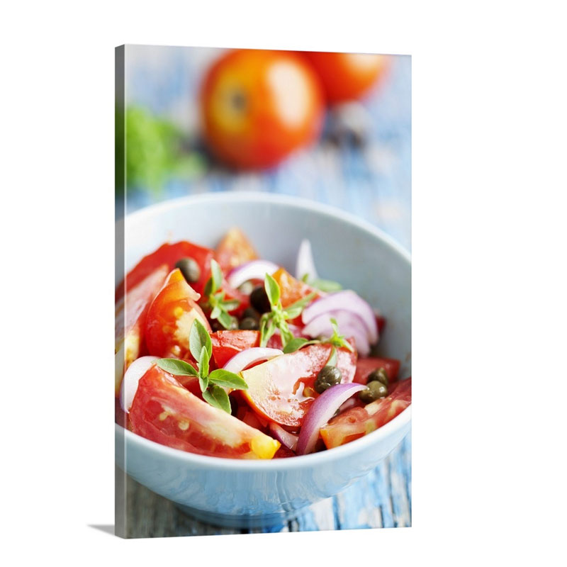 Tomato Salad With Onions Capers And Basil Wall Art - Canvas - Gallery Wrap