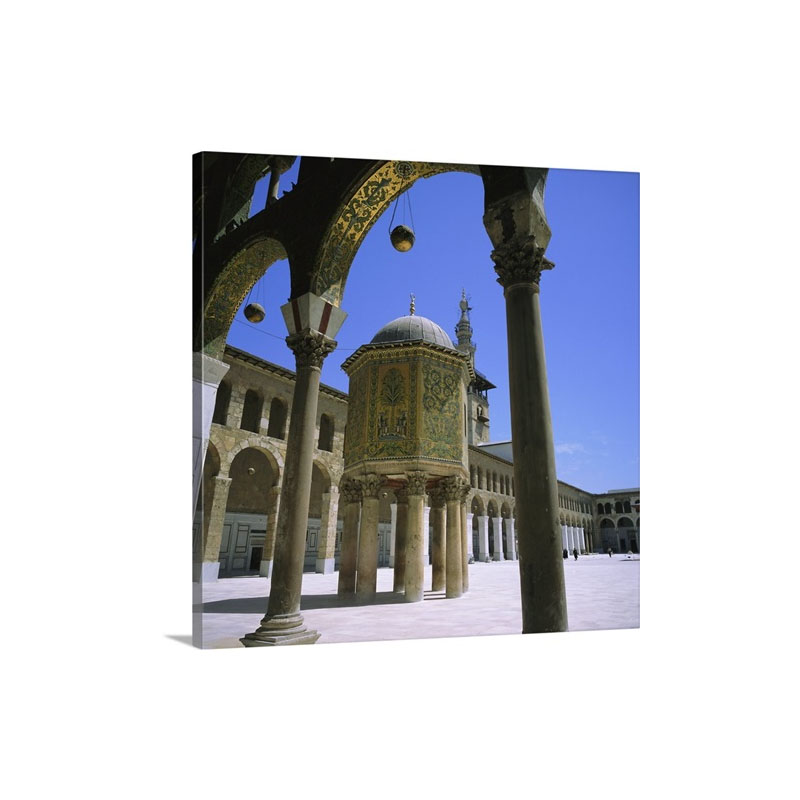 Treasury Covered In Mosaic Great Mosque Damascus Syria Wall Art - Canvas - Gallery Wrap