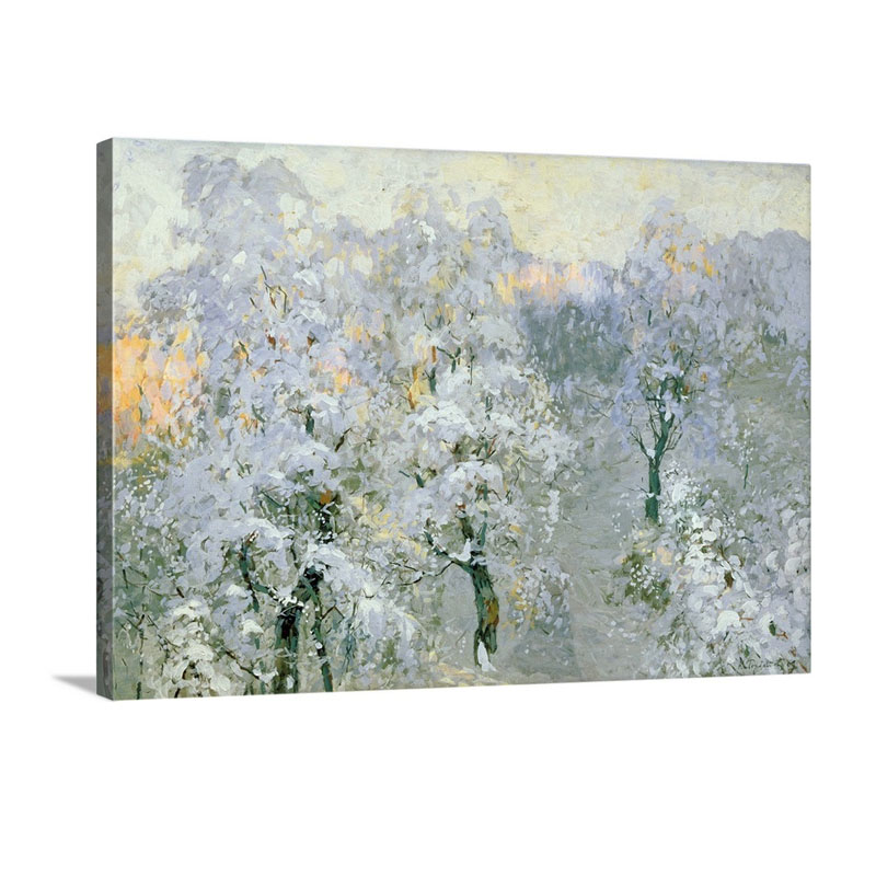 Trees In Wintry Silver 1910 Wall Art - Canvas - Gallery Wrap