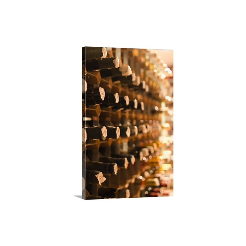 United Kingdom Bristol Old Wine Bottles On Cellar Shelves Wall Art - Canvas - Gallery Wrap