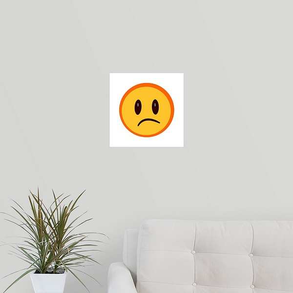 Worried Emoji With Dark Features