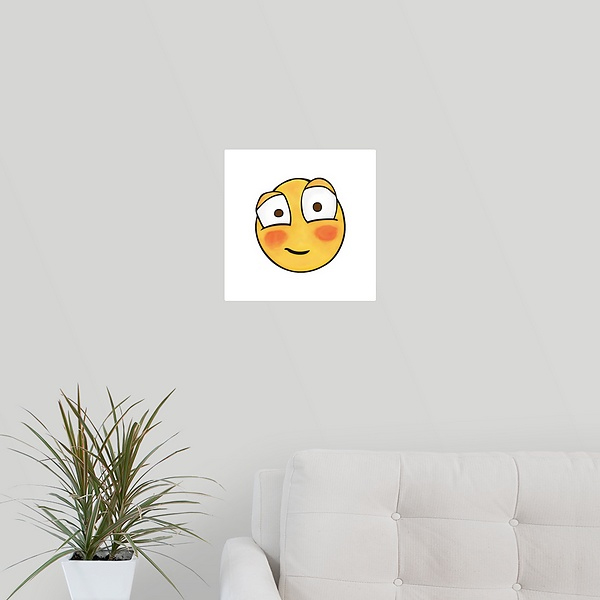 Rosy Cheeked Bashful Emoji
