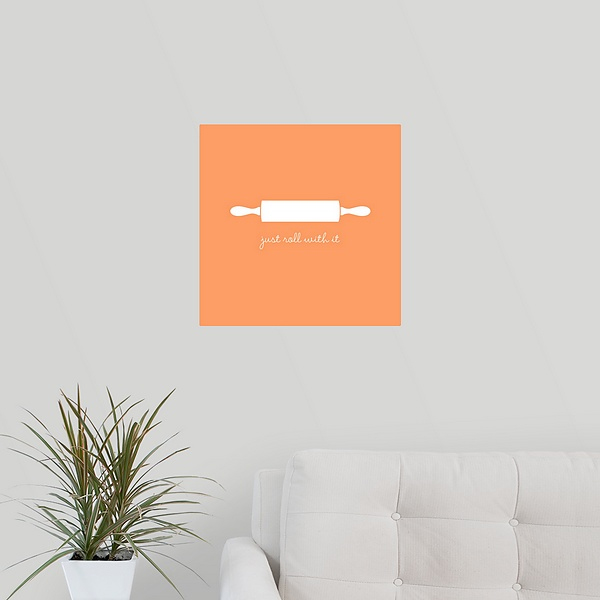 Just Roll With It Minimalist Retro Kitchen Art