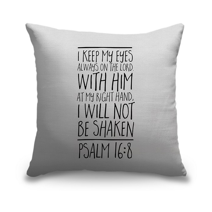 Psalm 16 8 Scripture Art In Black And White