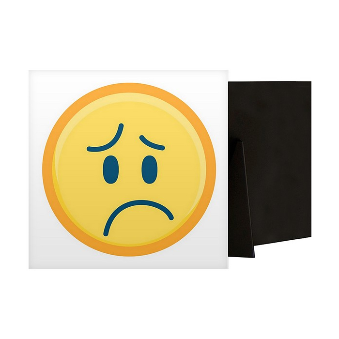Worried Emoji With Blue Face