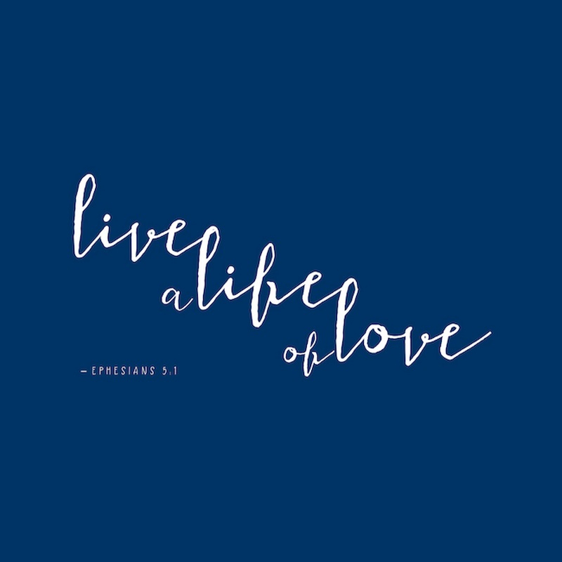 Ephesians 5 1 Scripture Art In White And Navy