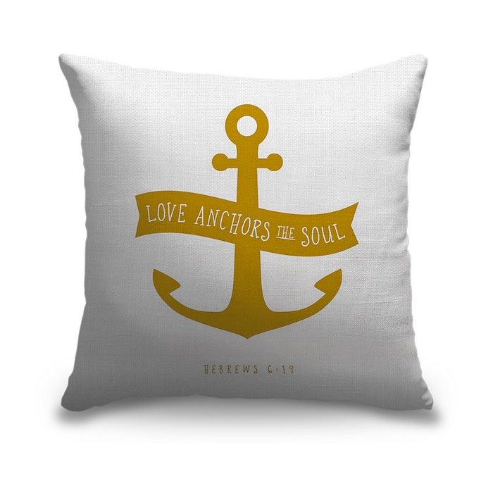 Hebrews 6 19 Scripture Art In Gold And White