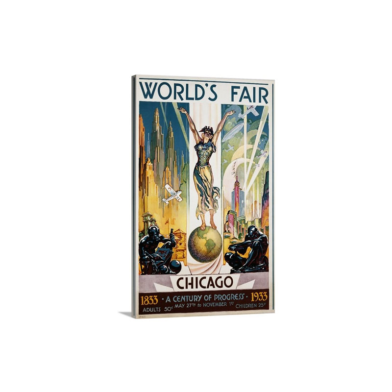 World's Fair Chicago Poster By Glen C. Sheffer Wall Art - Canvas - Gallery Wrap