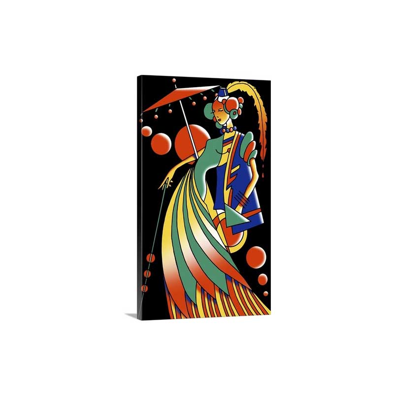 Art Deco Lady I V Wall Art - Canvas - Gallery Wrap