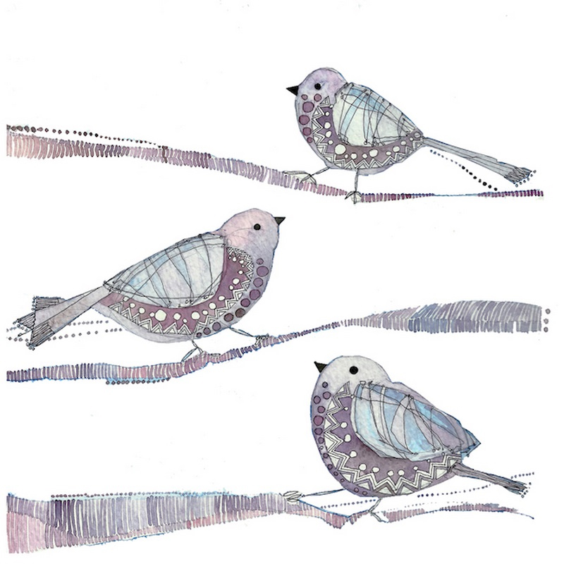 Aubergine Birds