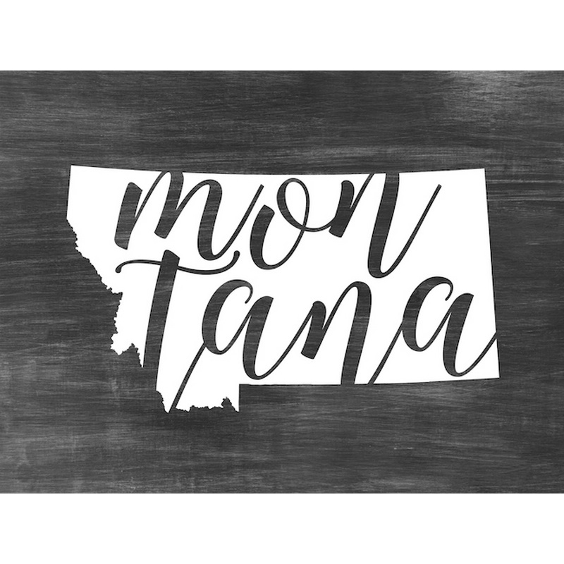Home State Typography Montana