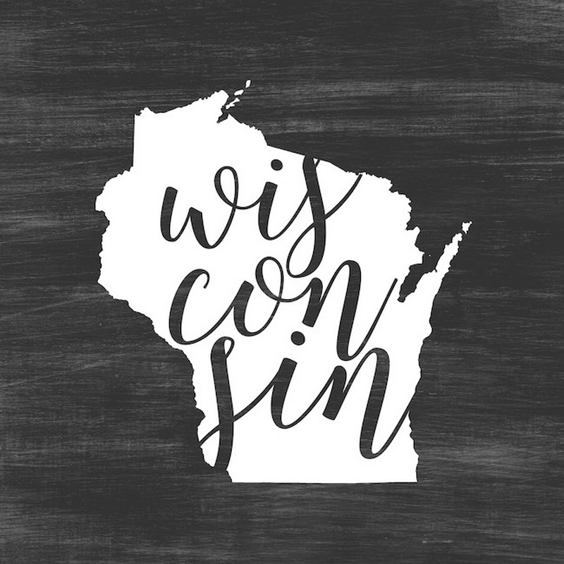 Home State Typography Wisconsin