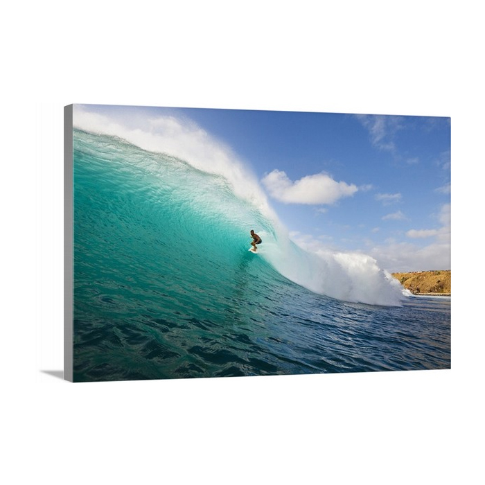 Hawaii Maui Kapalua Surfer Tides Perfect Wave At Honolua Bay
