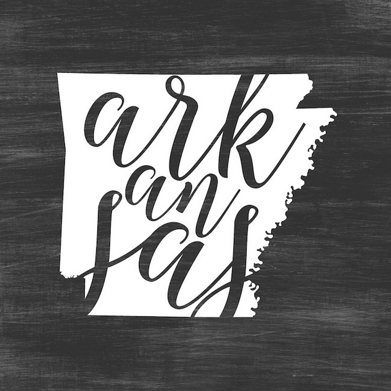 Home State Typography Arkansas