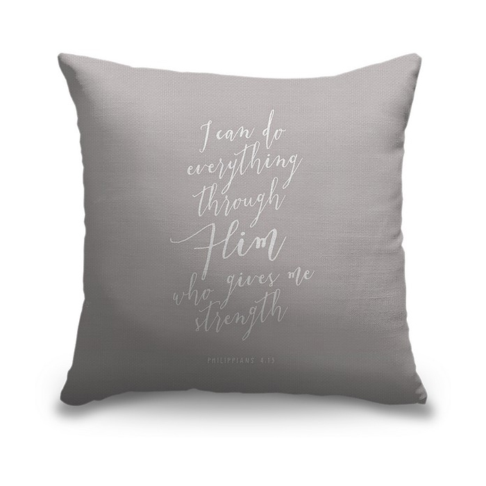 Philippians 4 13 Scripture Art In White And Grey