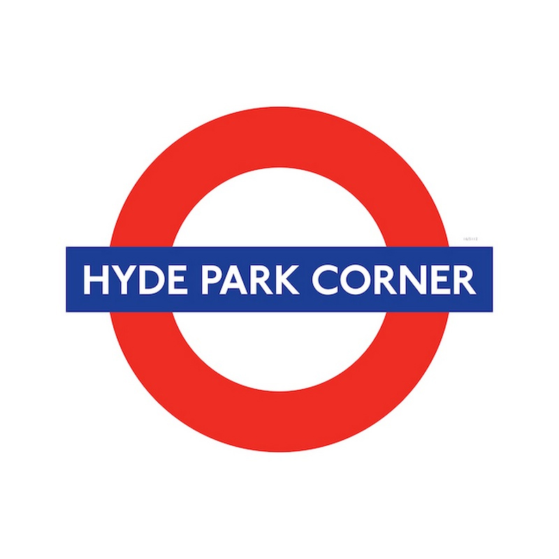 London Underground Hyde Park Corner Station Roundel