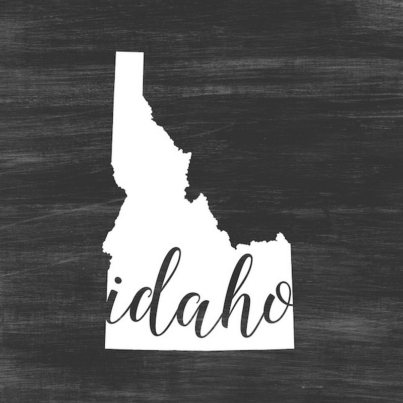 Home State Typography Idaho