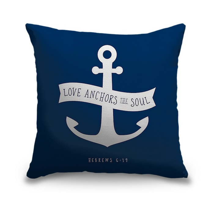 Hebrews 6 19 Scripture Art In White And Navy