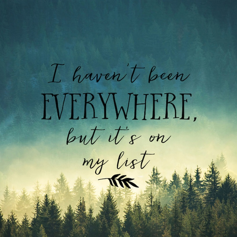 I Havent Been Everywhere Sentiment