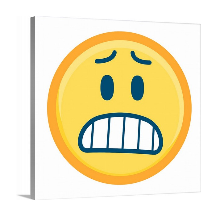 Worried Emoji With Teeth Showing