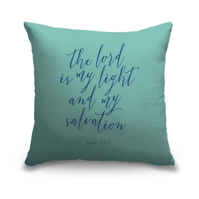 Psalm 27 1 Scripture Art In Blue And Teal