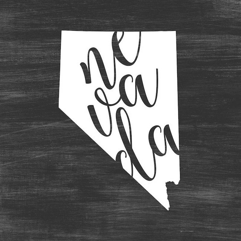 Home State Typography Nevada