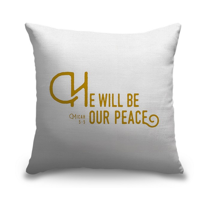 Micah 5 5 Scripture Art In Gold And White