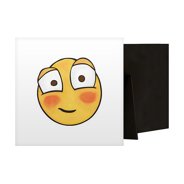 Rosy Cheeked Bashful Emoji