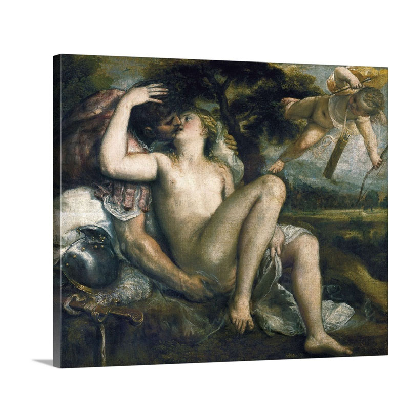 Venus And Mars With Cupid Wall Art - Canvas - Gallery Wrap