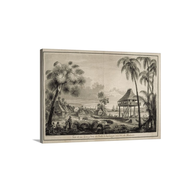 Village Of Zamboanga Philippines 1792 Wall Art - Canvas - Gallery Wrap