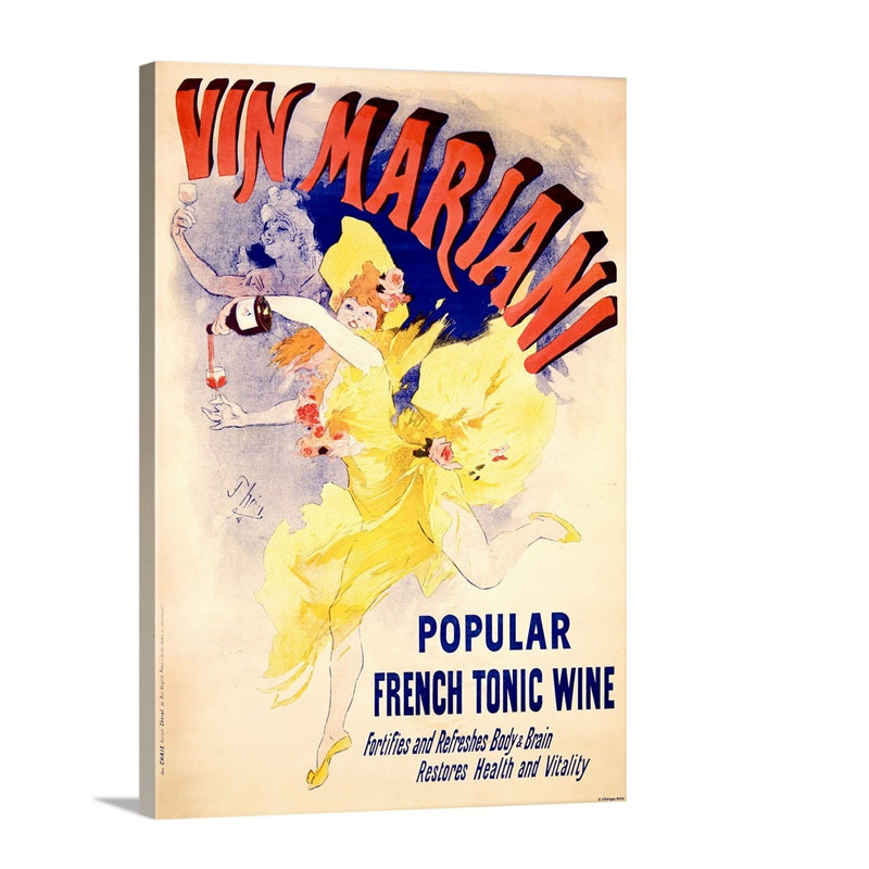 Vin Mariani Popular French Tonic Wine Vintage Poster By Jules Cheret Wall Art - Canvas - Gallery Wrap