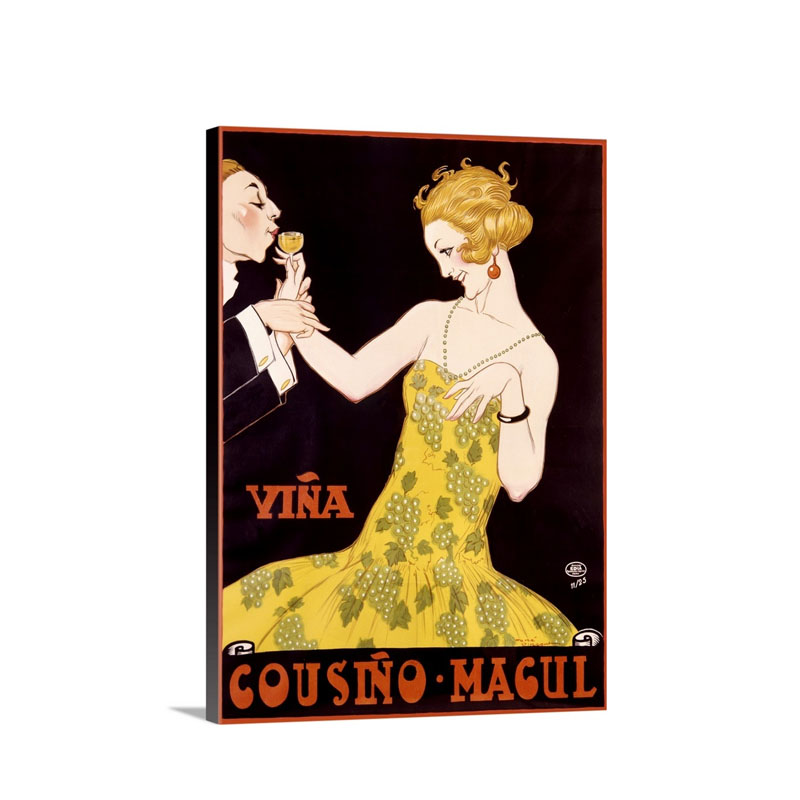 Vina Cousino Magul Vintage Poster By Rene Vincent Wall Art - Canvas - Gallery Wrap